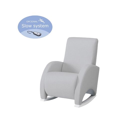 Mecedora Confort Tela Slow System - Blanco Soft Grey Micuna
